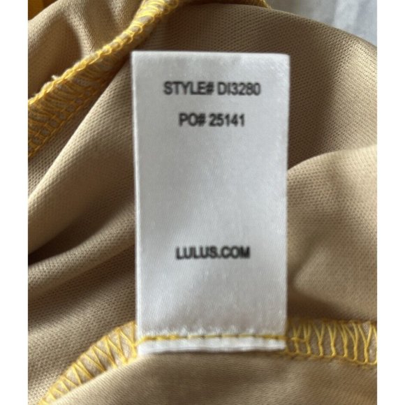 Lulus Dress Kris Mustard Yellow Ruched Off-The-Shoulder Bodycon Dress Nwt Mini S - Picture 9 of 10